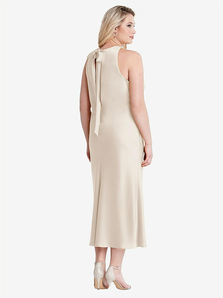 【NEW】【STYLE: LB005】ネクタイ 首 カットアウト MIDI タンク ドレス - ルー【COLOR: Oat】【SIZE: 00-30W】