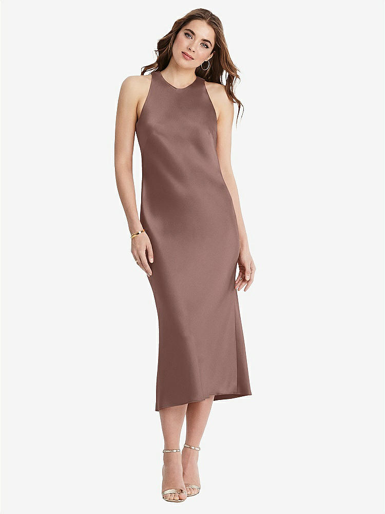 【STYLE: LB005】Tie Neck Cutout Midi Tank Dress - Lou【COLOR: Sienna】