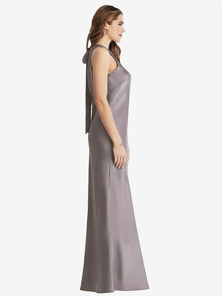 【NEW】【STYLE: LB006】ネクタイ 首 低 背面 マキシ タンク ドレス  -  マリン【COLOR: Cashmere Gray】【SIZE: 00-30W】