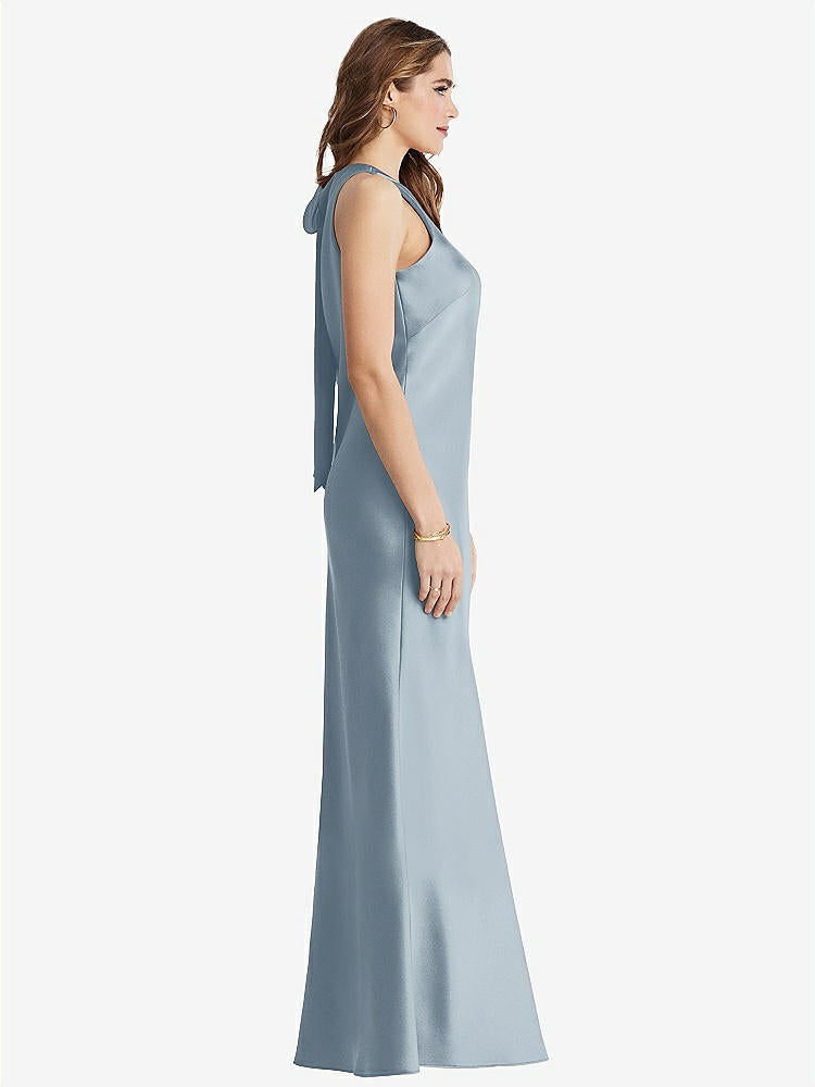 【STYLE: LB006】Tie Neck Low Back Maxi Tank Dress - Marin【COLOR: Mist】