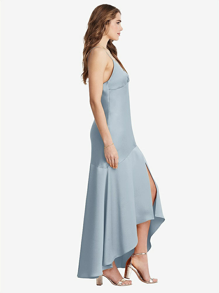 【STYLE: LB007】Asymmetrical Drop Waist High-Low Slip Dress - Devon【COLOR: Mist】