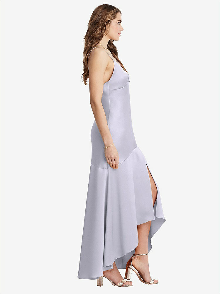 【NEW】【STYLE: LB007】非対称 ドロップ ウエスト ハイロー スリップ ドレス  -  デボン【COLOR: Silver Dove】【SIZE: 00-30W】