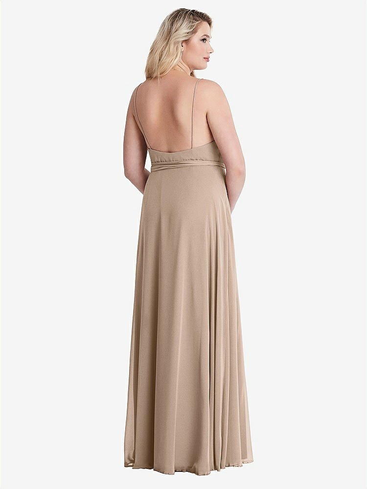 【STYLE: LB011】Chiffon Maxi Wrap Dress with Sash - Cora【COLOR: Topaz】