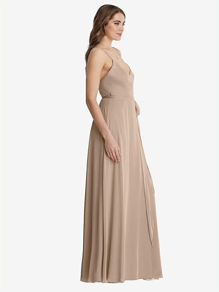 【STYLE: LB011】Chiffon Maxi Wrap Dress with Sash - Cora【COLOR: Topaz】