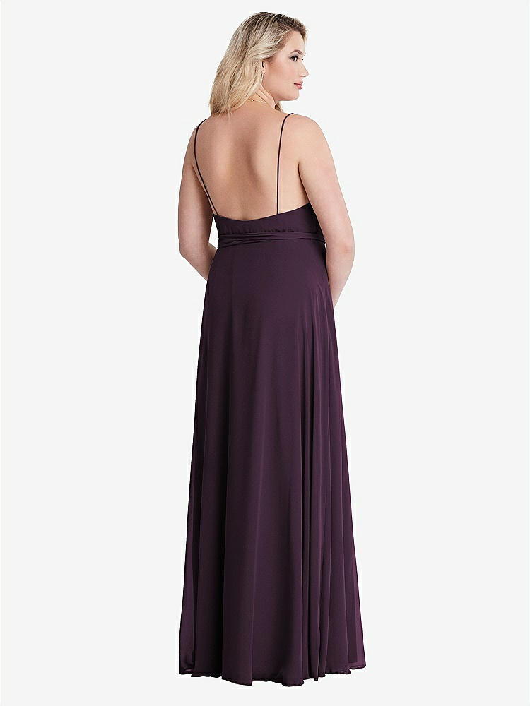 【NEW】【STYLE: LB011】シフォン マキシ ラップ ドレス サッシ - コーラ【COLOR: Aubergine】【SIZE: 00-30W】