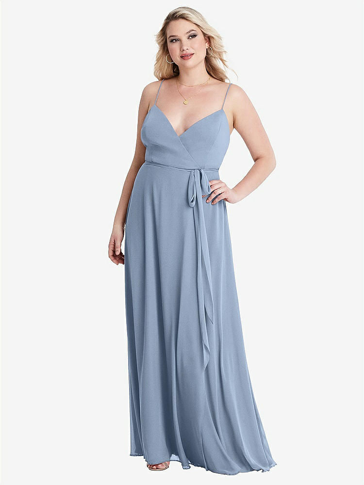 【STYLE: LB011】Chiffon Maxi Wrap Dress with Sash - Cora【COLOR: Cloudy】