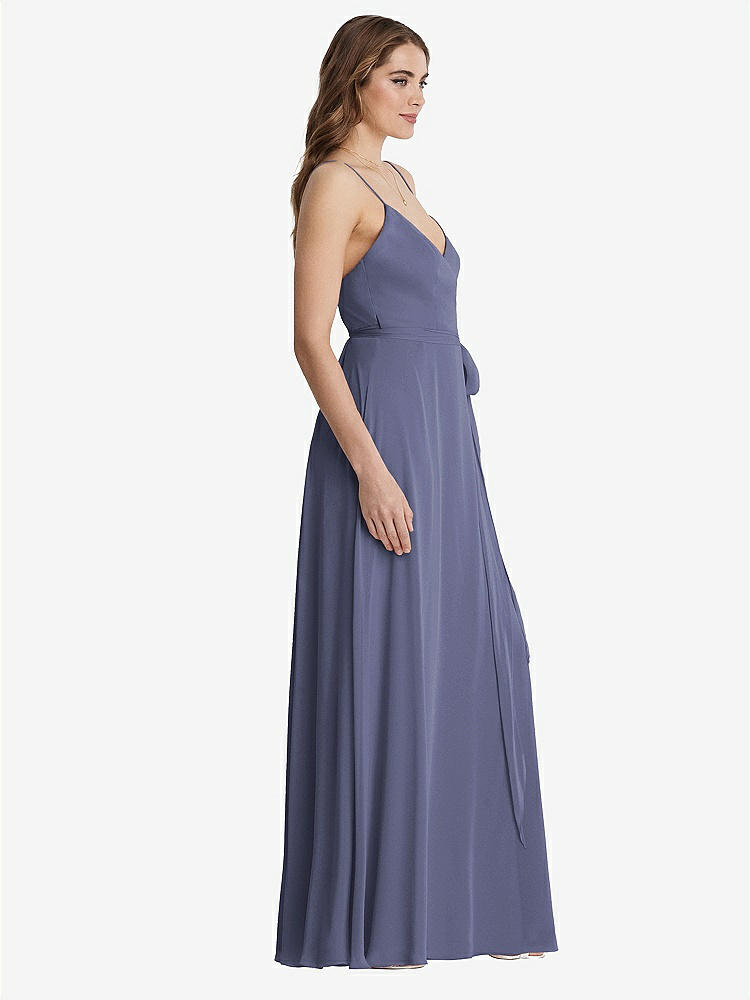【NEW】【STYLE: LB011】シフォン マキシ ラップ ドレス サッシ - コーラ【COLOR: French Blue】【SIZE: 00-30W】
