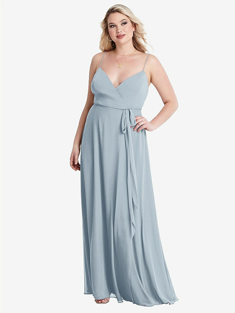 【STYLE: LB011】Chiffon Maxi Wrap Dress with Sash - Cora【COLOR: Mist】