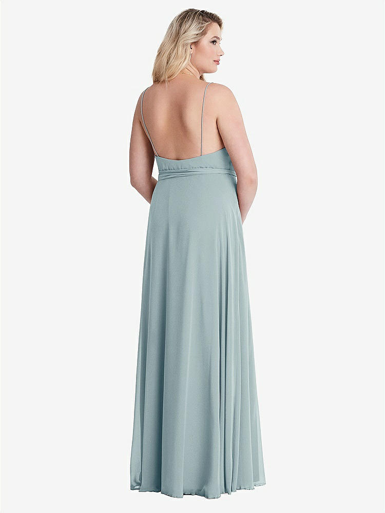 【NEW】【STYLE: LB011】シフォン マキシ ラップ ドレス サッシ - コーラ【COLOR: Morning Sky】【SIZE: 00-30W】