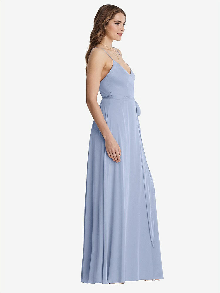 【NEW】【STYLE: LB011】シフォン マキシ ラップ ドレス サッシ - コーラ【COLOR: Sky Blue】【SIZE: 00-30W】