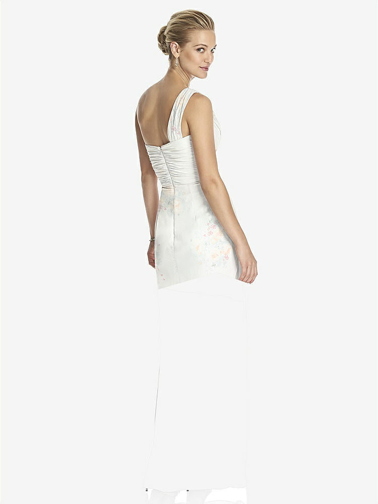 【STYLE: TH027】One-Shoulder Draped Maxi Dress with Front Slit - Aeryn【COLOR: Spring Fling】