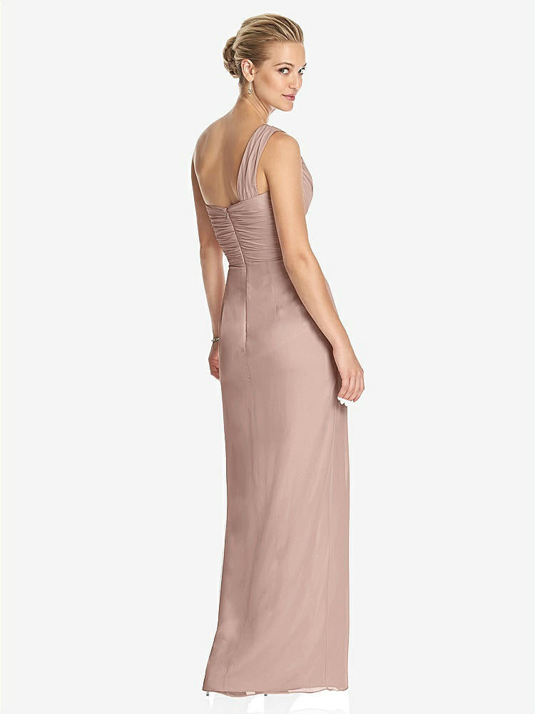 【STYLE: TH027】One-Shoulder Draped Maxi Dress with Front Slit - Aeryn【COLOR: Bliss】