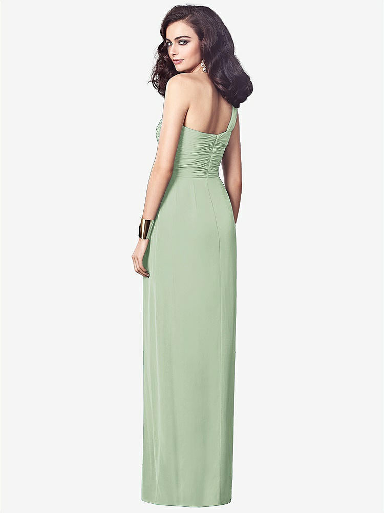 【STYLE: TH027】One-Shoulder Draped Maxi Dress with Front Slit - Aeryn【COLOR: Celadon】
