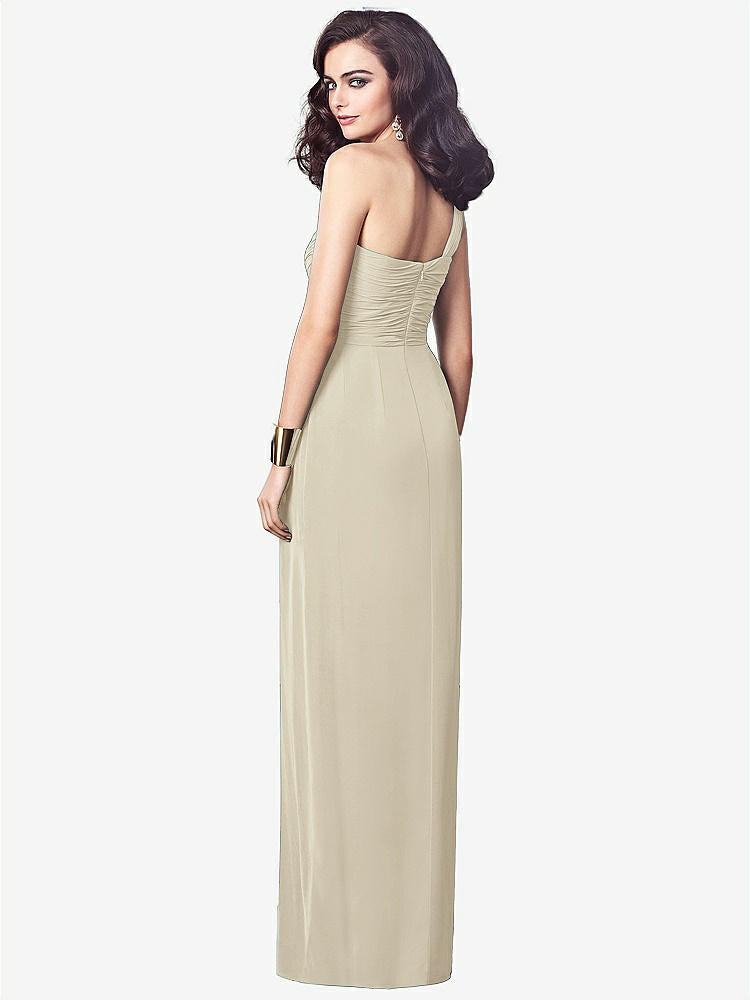 【STYLE: TH027】One-Shoulder Draped Maxi Dress with Front Slit - Aeryn【COLOR: Champagne】