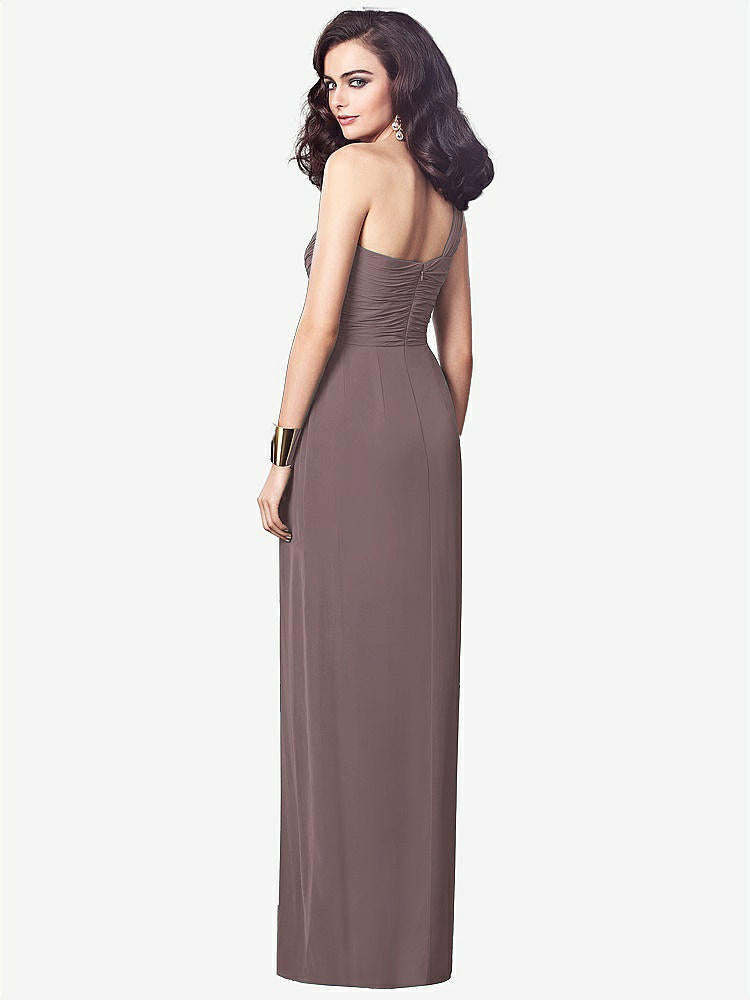 【STYLE: TH027】One-Shoulder Draped Maxi Dress with Front Slit - Aeryn【COLOR: French Truffle】