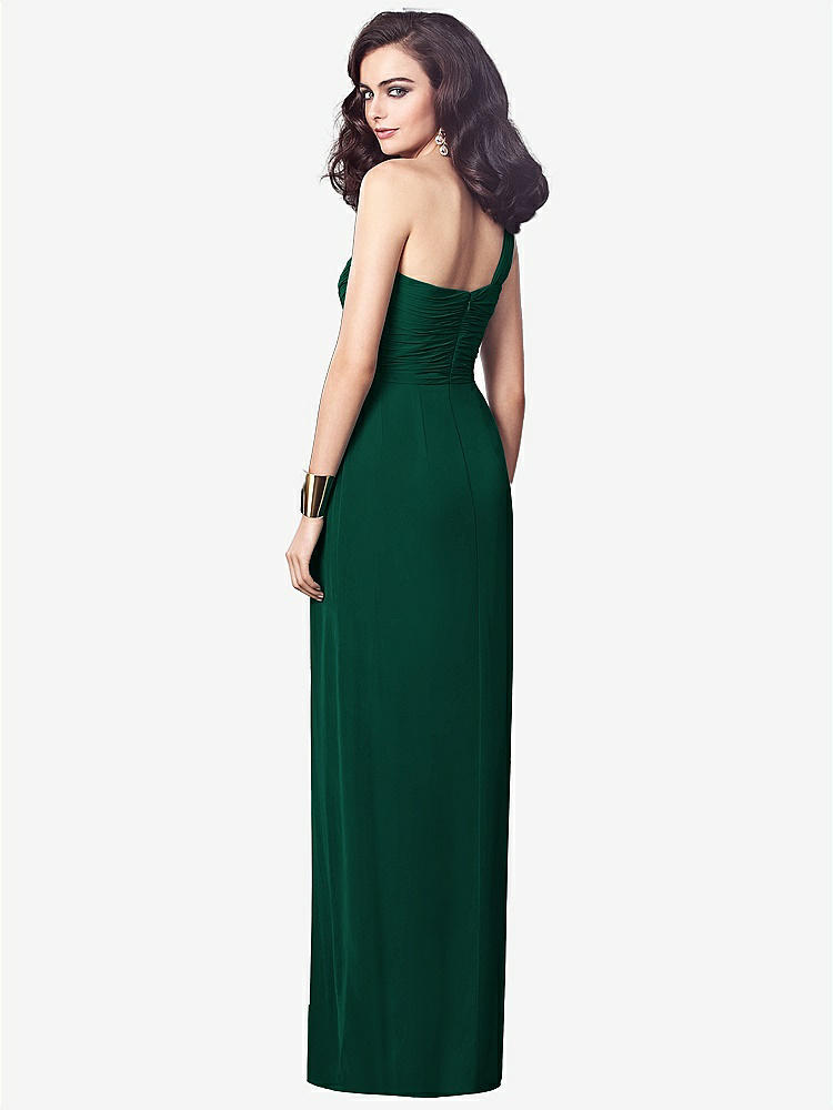【STYLE: TH027】One-Shoulder Draped Maxi Dress with Front Slit - Aeryn【COLOR: Hunter Green】