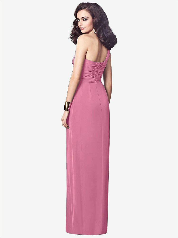 【STYLE: TH027】One-Shoulder Draped Maxi Dress with Front Slit - Aeryn【COLOR: Orchid Pink】