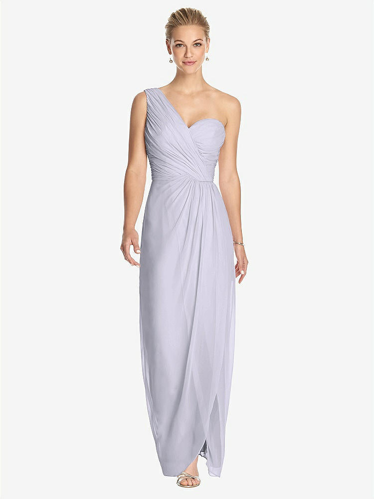 【NEW】【STYLE: TH027】ワンショルダー ドレープ マキシ ドレス 前面 スリット  -  aeroryn【COLOR: Silver Dove】【SIZE: 00-30W】