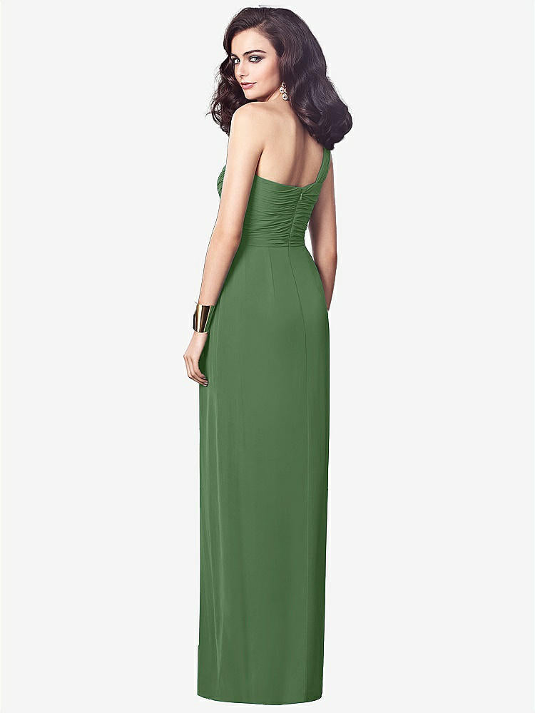 【STYLE: TH027】One-Shoulder Draped Maxi Dress with Front Slit - Aeryn【COLOR: Vineyard Green】