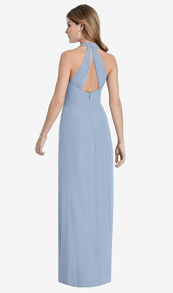 【STYLE: TH029】V-Neck Halter Chiffon Maxi Dress - Taryn【COLOR: Cloudy】