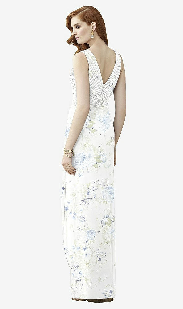 【STYLE: TH030】Sleeveless Draped Faux Wrap Maxi Dress - Dahlia【COLOR: Bleu Garden】
