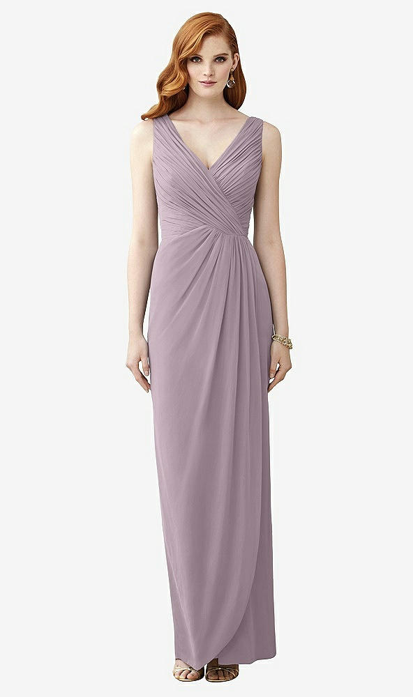 【STYLE: TH030】Sleeveless Draped Faux Wrap Maxi Dress - Dahlia【COLOR: Lilac Dusk】