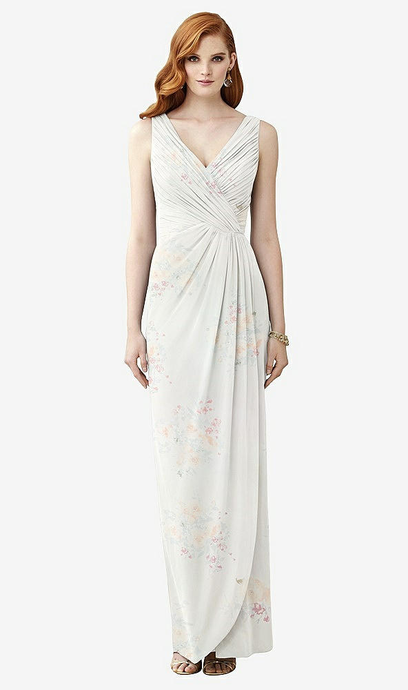 【STYLE: TH030】Sleeveless Draped Faux Wrap Maxi Dress - Dahlia【COLOR: Spring Fling】