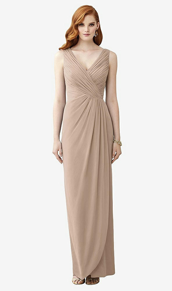 【STYLE: TH030】Sleeveless Draped Faux Wrap Maxi Dress - Dahlia【COLOR: Topaz】