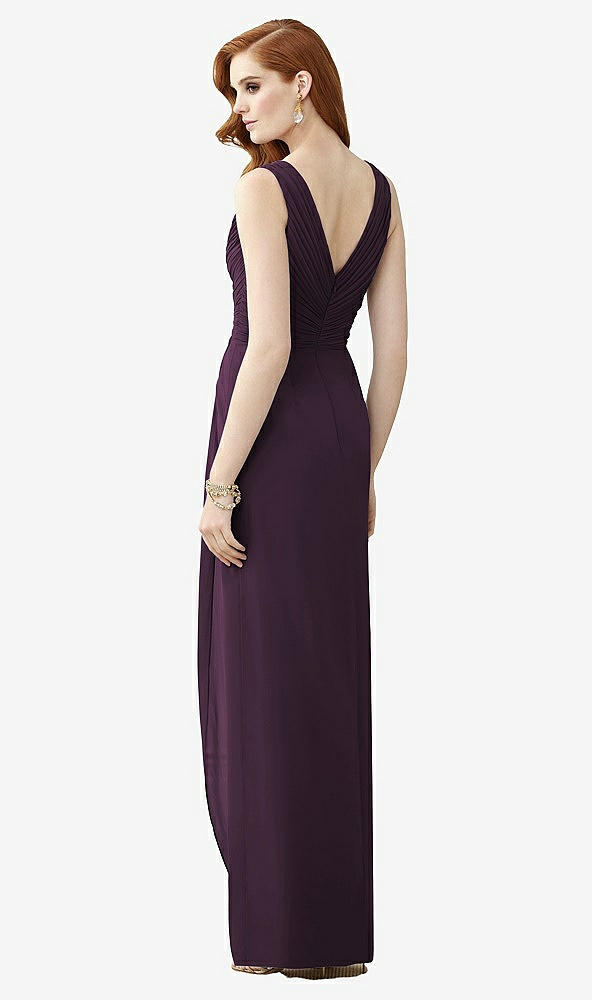 【STYLE: TH030】Sleeveless Draped Faux Wrap Maxi Dress - Dahlia【COLOR: Aubergine】