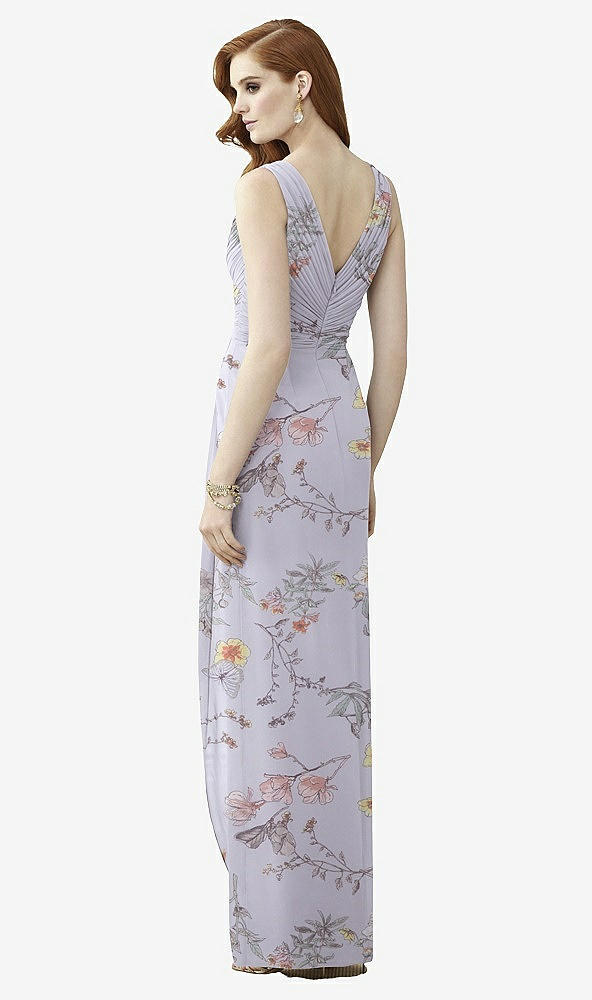 【STYLE: TH030】Sleeveless Draped Faux Wrap Maxi Dress - Dahlia【COLOR: Butterfly Botanica Silver Dove】
