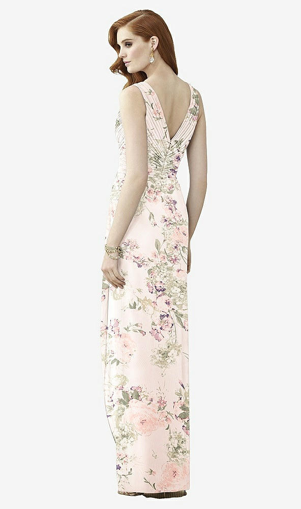 【STYLE: TH030】Sleeveless Draped Faux Wrap Maxi Dress - Dahlia【COLOR: Blush Garden】