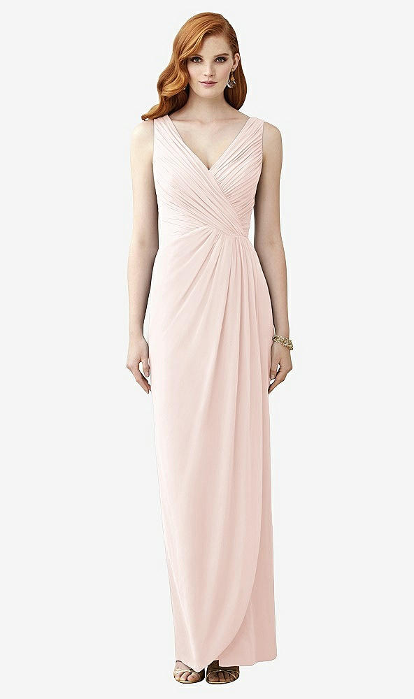 【NEW】【STYLE: TH030】ノースリーブ ドレープ フェイク ラップ マキシ ドレス - ダリア【COLOR: Blush】【SIZE: 00-30W】