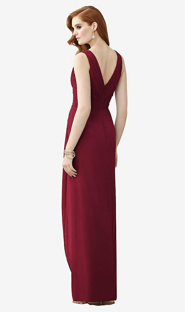 【NEW】【STYLE: TH030】ノースリーブ ドレープ フェイク ラップ マキシ ドレス - ダリア【COLOR: Burgundy】【SIZE: 00-30W】