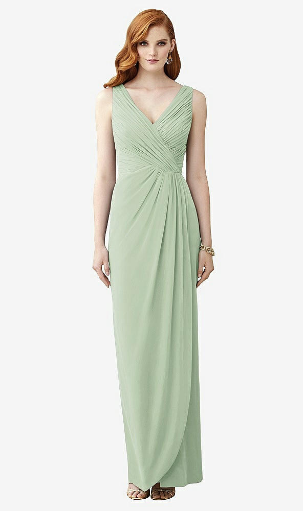 【STYLE: TH030】Sleeveless Draped Faux Wrap Maxi Dress - Dahlia【COLOR: Celadon】