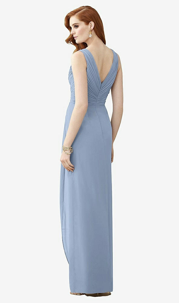 【STYLE: TH030】Sleeveless Draped Faux Wrap Maxi Dress - Dahlia【COLOR: Cloudy】