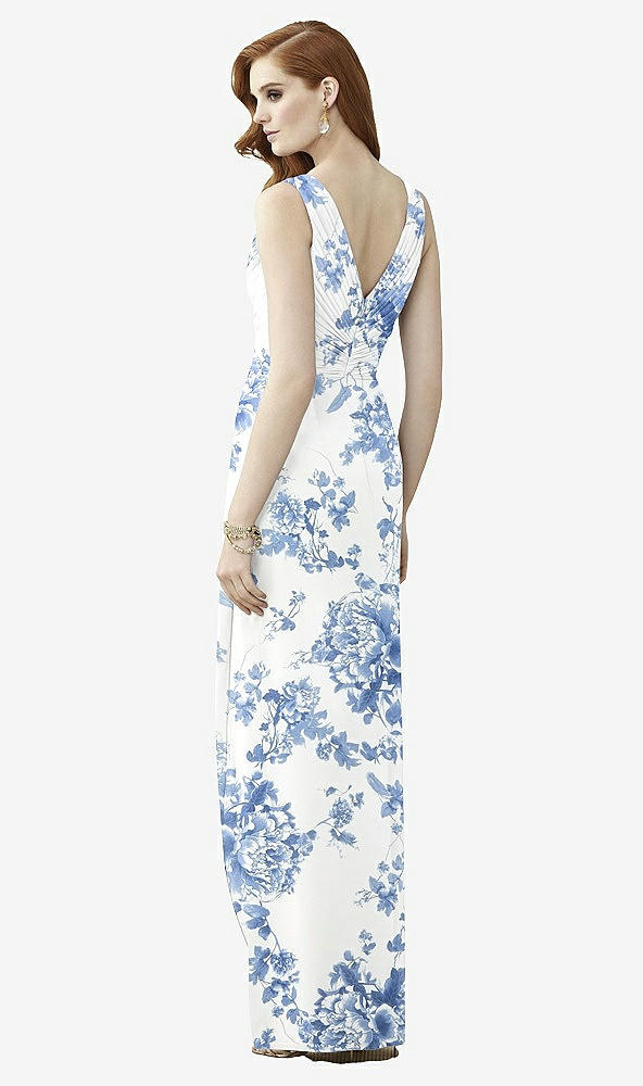 【NEW】【STYLE: TH030】ノースリーブ ドレープ フェイク ラップ マキシ ドレス  -  ダリア【COLOR: Cottage Rose Dusk Blue】【SIZE: 00-30W】