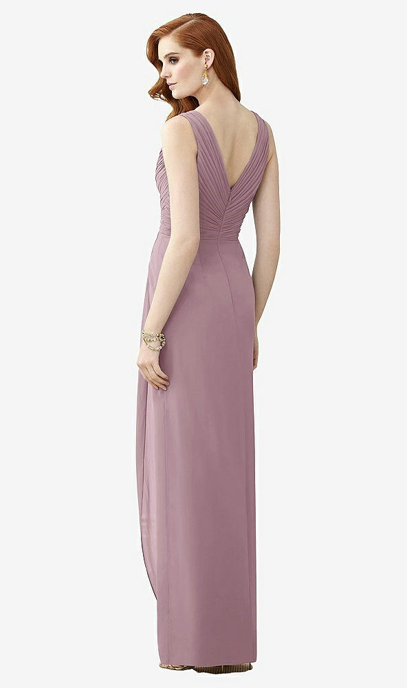 【STYLE: TH030】Sleeveless Draped Faux Wrap Maxi Dress - Dahlia【COLOR: Dusty Rose】