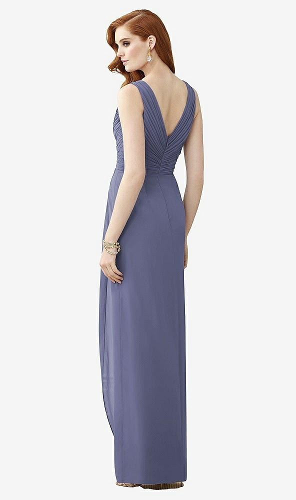 【STYLE: TH030】Sleeveless Draped Faux Wrap Maxi Dress - Dahlia【COLOR: French Blue】