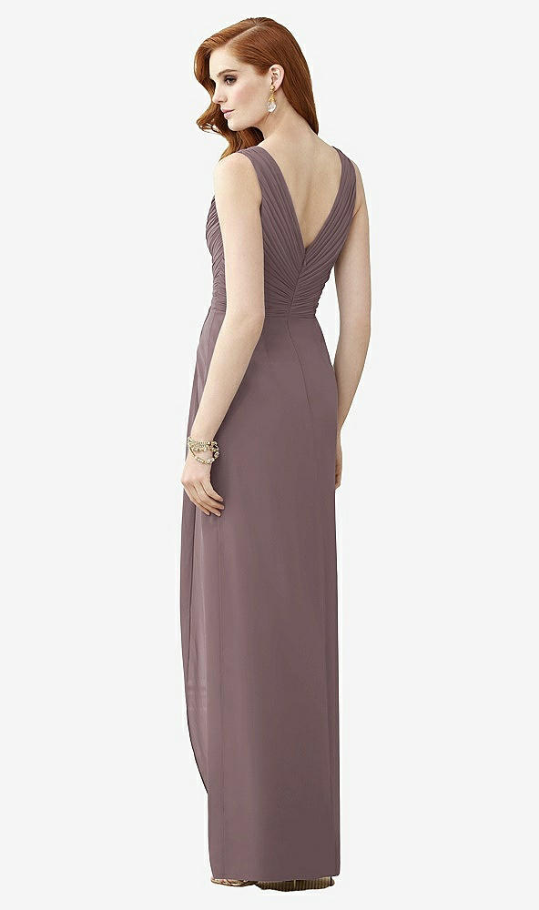【STYLE: TH030】Sleeveless Draped Faux Wrap Maxi Dress - Dahlia【COLOR: French Truffle】
