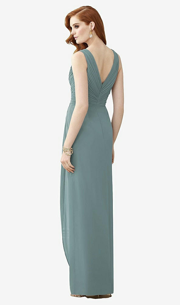 【STYLE: TH030】Sleeveless Draped Faux Wrap Maxi Dress - Dahlia【COLOR: Icelandic】
