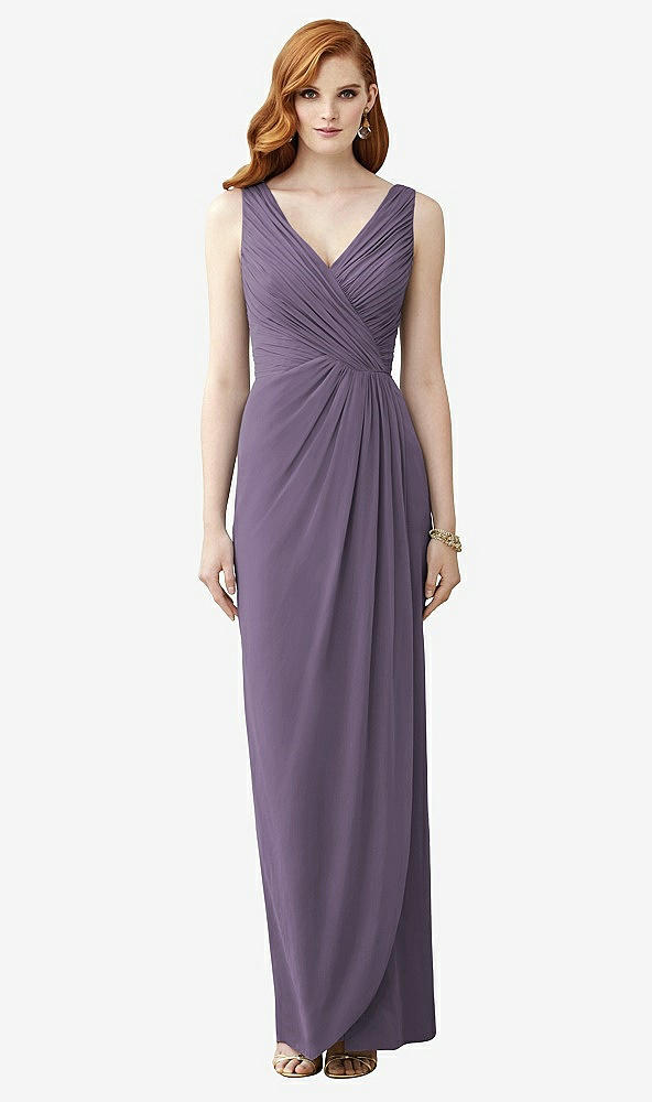 【STYLE: TH030】Sleeveless Draped Faux Wrap Maxi Dress - Dahlia【COLOR: Lavender】