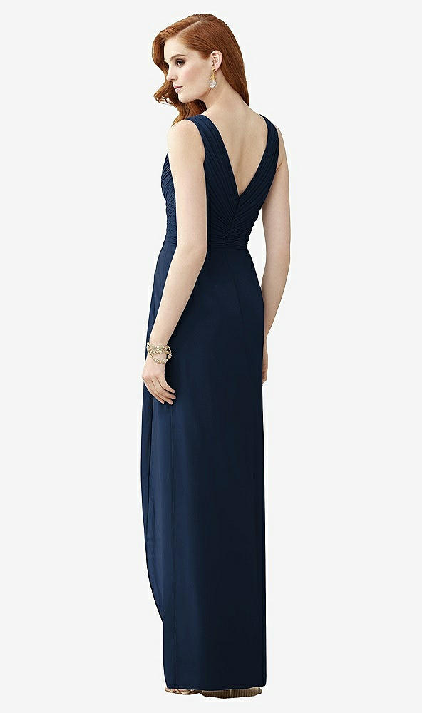 【STYLE: TH030】Sleeveless Draped Faux Wrap Maxi Dress - Dahlia【COLOR: Midnight Navy】