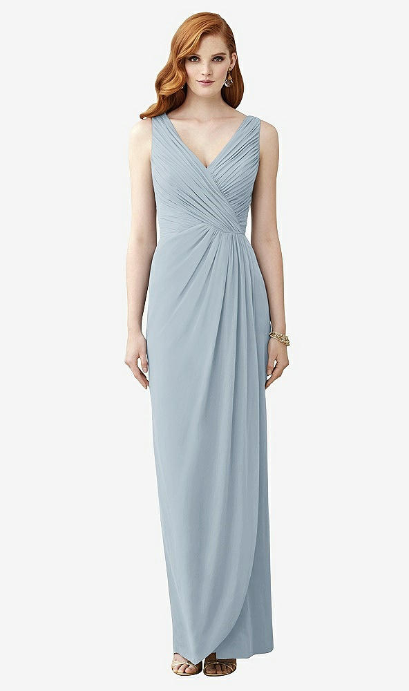 【STYLE: TH030】Sleeveless Draped Faux Wrap Maxi Dress - Dahlia【COLOR: Mist】