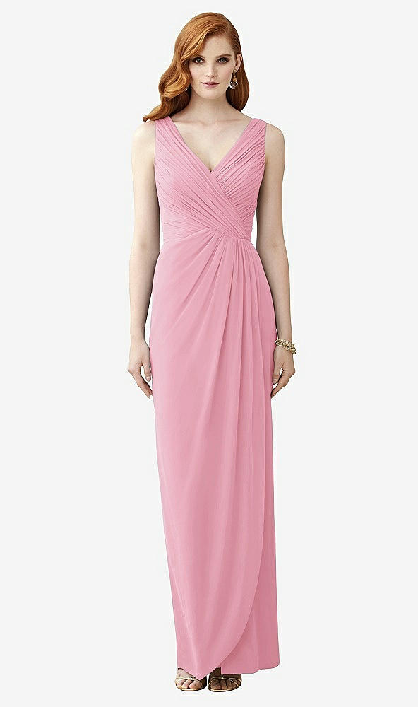 【NEW】【STYLE: TH030】ノースリーブ ドレープ フェイク ラップ マキシ ドレス - ダリア【COLOR: Peony Pink】【SIZE: 00-30W】