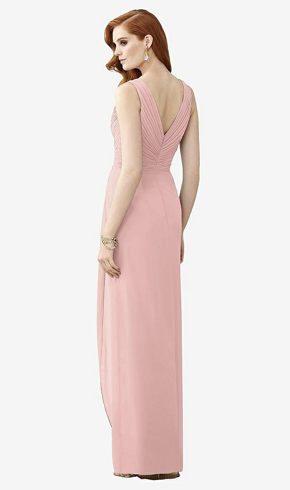 【STYLE: TH030】Sleeveless Draped Faux Wrap Maxi Dress - Dahlia【COLOR: Rose - PANTONE Rose Quartz】