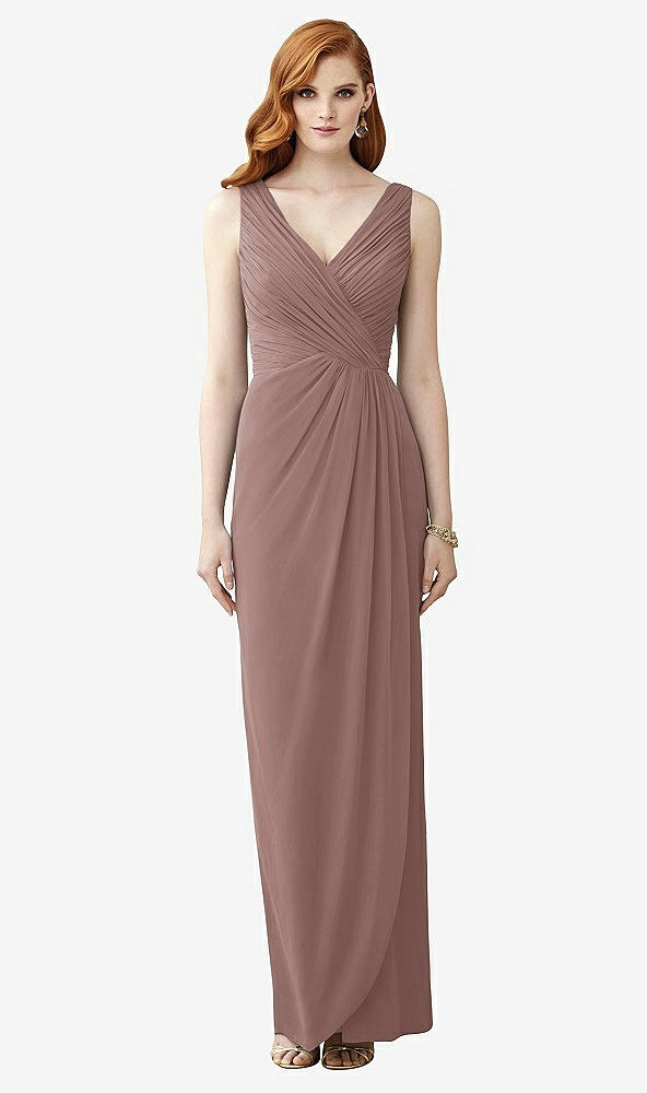 【STYLE: TH030】Sleeveless Draped Faux Wrap Maxi Dress - Dahlia【COLOR: Sienna】