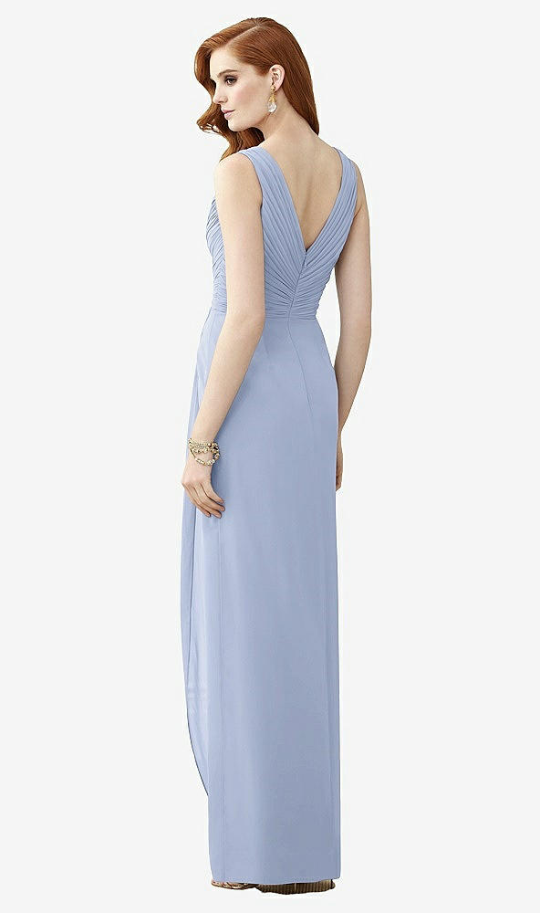 【STYLE: TH030】Sleeveless Draped Faux Wrap Maxi Dress - Dahlia【COLOR: Sky Blue】