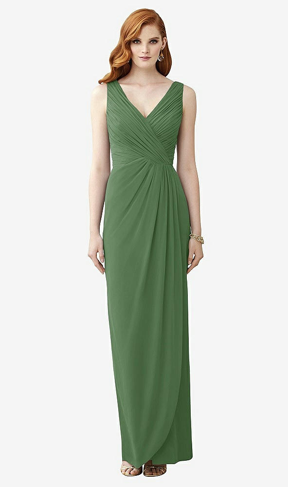 【STYLE: TH030】Sleeveless Draped Faux Wrap Maxi Dress - Dahlia【COLOR: Vineyard Green】