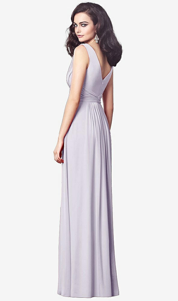 【NEW】【STYLE: TH031】ドレープ Vネック シアレッド シフォン マキシ ドレス【COLOR: Moondance】【SIZE: 00-30W】
