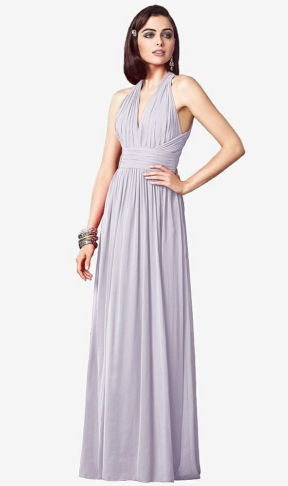 【STYLE: TH032】Ruched Halter Open-Back Maxi Dress - Jada【COLOR: Moondance】